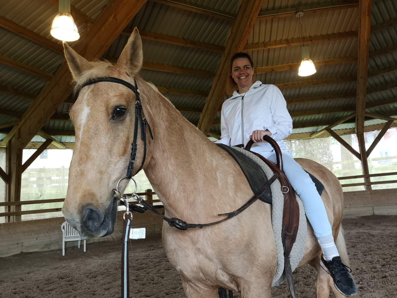 Amandine sur un cheval